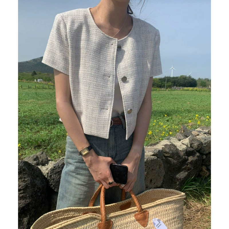 Спот корейская версия Xiao Xiangfeng темперамент высокого уровня смешанные короткие пальто для женщин