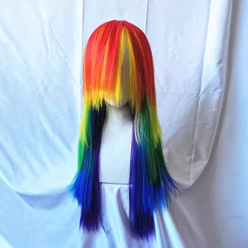 My Little Pony Yunbao Rainbow Personification Wig Anime cos Wig Factory Direct Matte Color Wig My Little Pony Yunbao Rainbow Personification Wig Anime cos Wig Factory Direct Matte Color Wig
