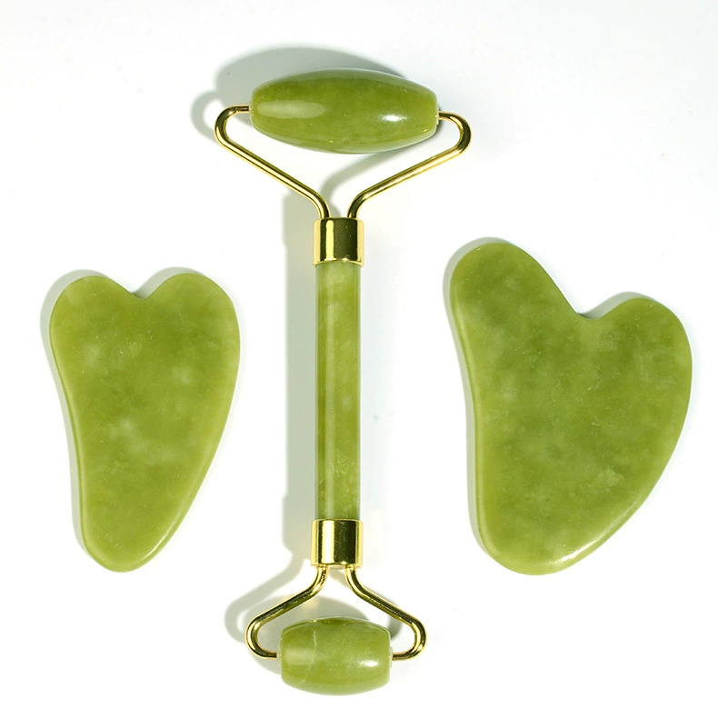 Natural ore jade, massager, set for face