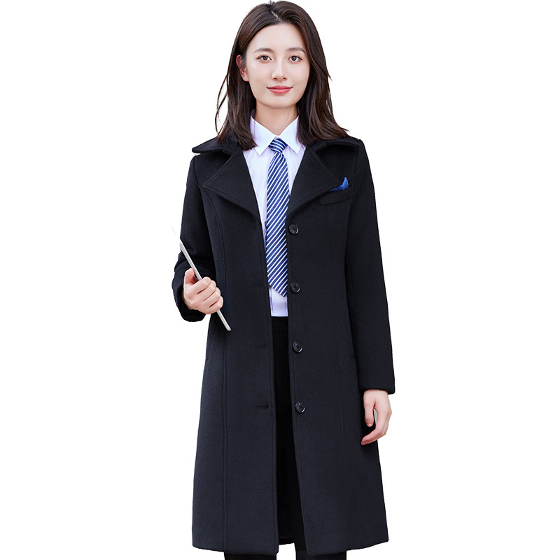 (2개) 남녀 양모 코트 겨울복 탈착식 내부 따뜻한 재킷 고급 비즈니스 원피스 모직 코트
