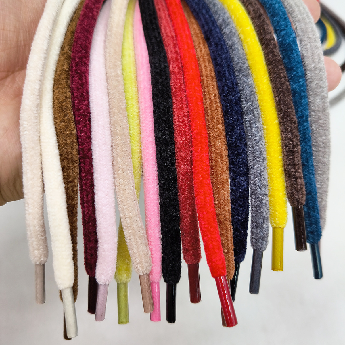 5mm de color sólido Chenille otoño y invierno grueso cordones redondos casuales de color sólido versátil cordones redondos adecuados para zapatos de coco