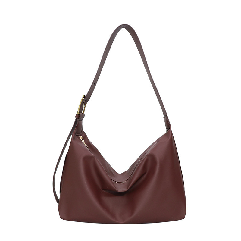 Borsa a tracolla da donna di grande capacità, alla moda per l'autunno, ideale per gli spostamenti quotidiani, modello semplice e trendy per studentesse, nuovo modello 2026 in nero._voghion.com
