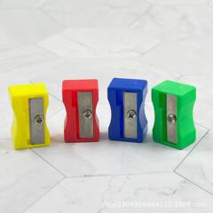 ミニ単孔小方形巻筆刀カラー子供かわいい小学生鉛筆削り器文房具鉛筆削り1元店