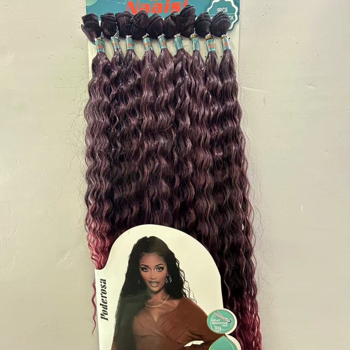 Transfronterizo mayorista damas cola de caballo alargada ondas gradiente de alta gama wig