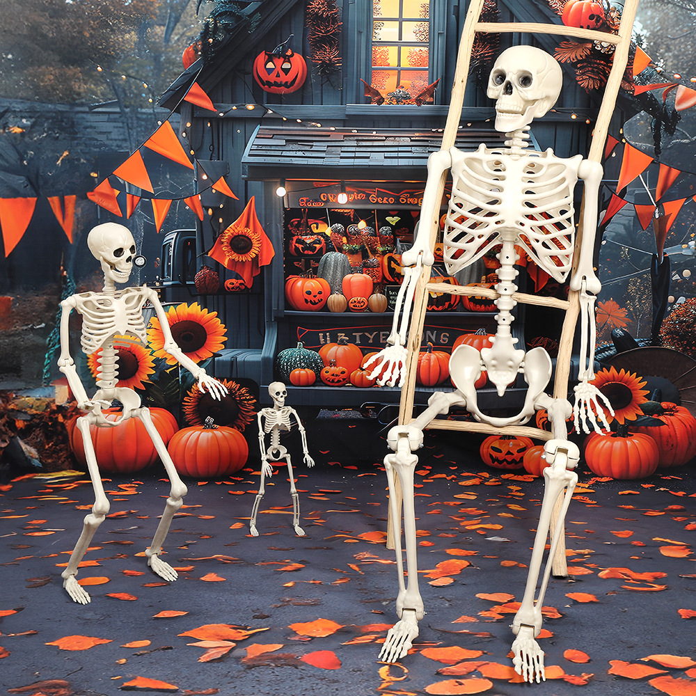 Esqueleto de Halloween transfronterizo, esqueleto humano, hueso humano, casa embrujada, decoración de fiesta, accesorios, esqueleto de terror image 3