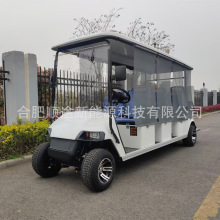 顺睿八座带遮阳帘高尔夫球车景区游览电瓶车公交座椅售楼处看房车
