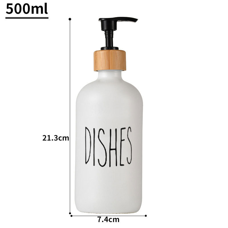 Botella de vidrio de 475 ml con bomba dispensadora, recargable para gel de ducha o desinfectante de manos, venta transfronteriza