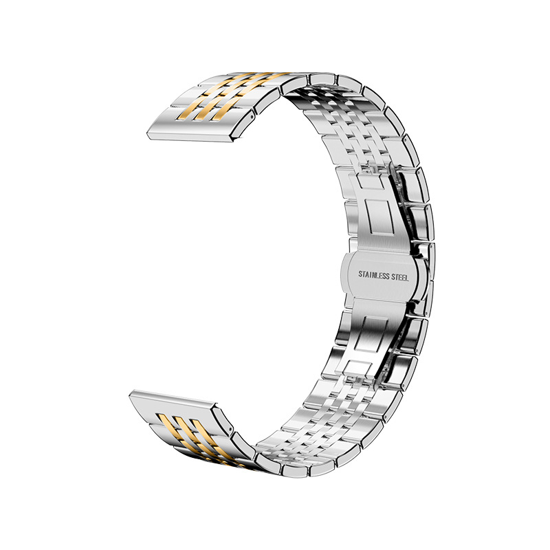 Siete cuentas nueva correa de reloj de acero inoxidable para Huawei GT3 Samsung Apple reloj correa de metal