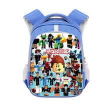 新款ROBLOX背包反光条学生双肩包卡通减负护脊涤纶学生书包批发热