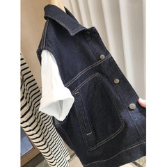春と夏には小さいアイテムを重ね着! 年齢を減らして流行します小さいフランスの復古の原色の短い金の小さい郭の形のデニムのベストの女性