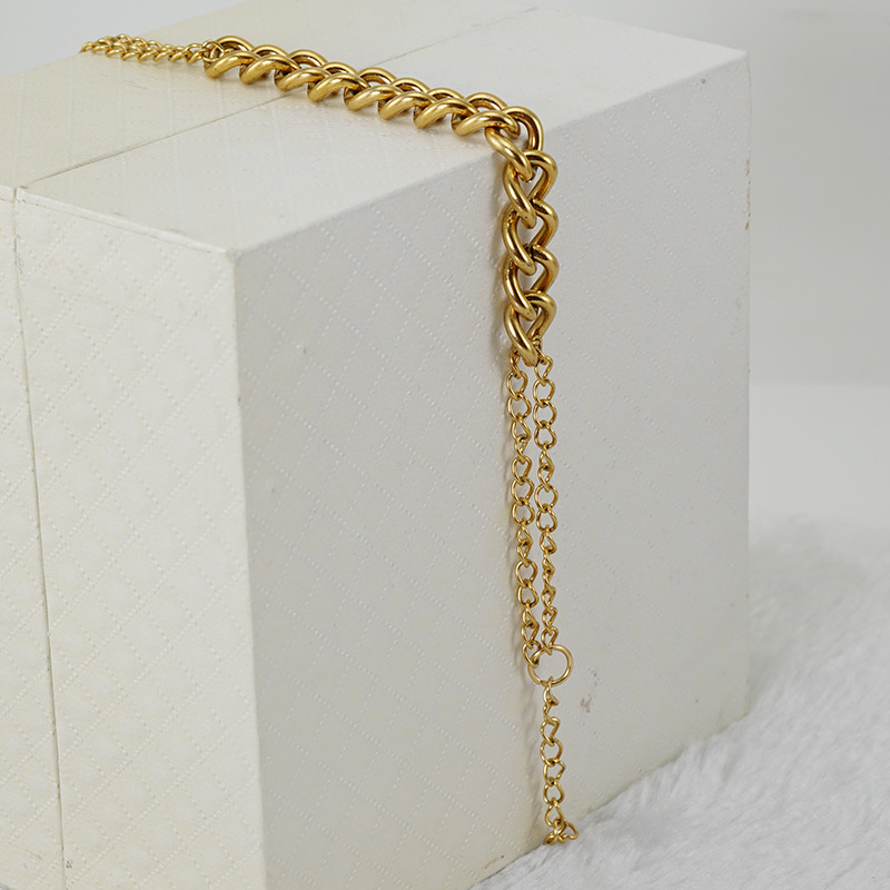 18K Gold Plated Plating Material 304 Stainless Steel Pendant Material Fashion Geometric Titanium Steel Bracelets
