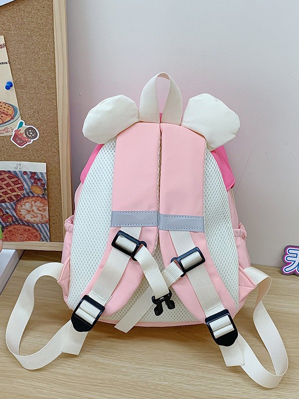 Cute Contrast Color Bear Kindergarten Baby's Schoolbag 3-6 Years Old Lightweight Children's Backpack for Boys and Girls Travel Backpack