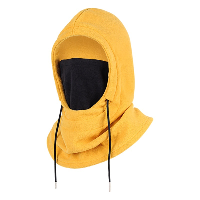 Ruidong invierno cálido máscara de esquí sombrero protección facial cabeza cubierta bufanda a prueba de viento a prueba de frío cubierta de la cabeza de lana integrada