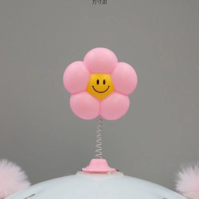 Helmet decoration small ornaments spring cute sunflower car center console