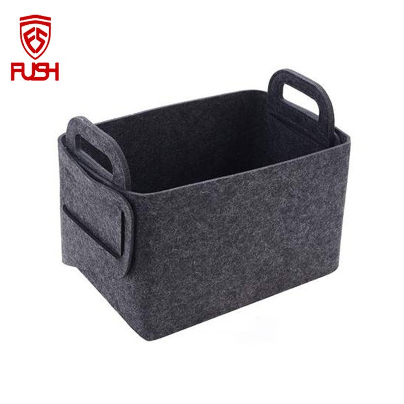 厂家热销家用折叠脏衣篮毛毡收纳篮书 本收纳筐置物篮 玩具收纳筐
