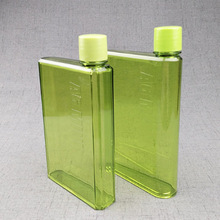 定制A6纸张水杯方形扁平水壶创意笔记本耐摔礼品塑料杯学生logo广