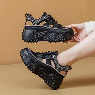 Hollow-out Torre Sandals Women's 2025 Summer Mesh Sports Sandals All-match Thick-soled Breathable Casual Sports Sandals