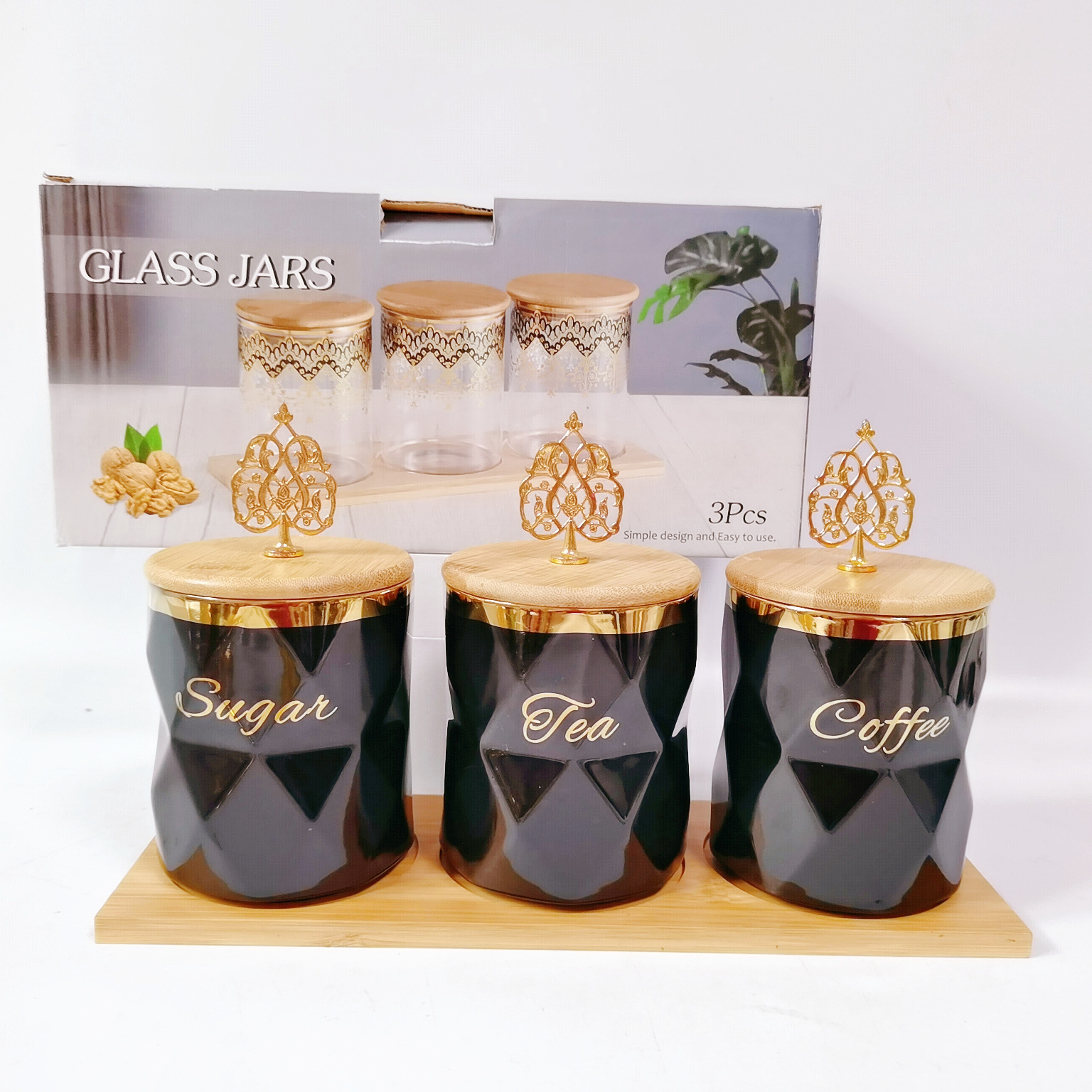 Exportación de Oriente Medio almacenamiento de cerámica Jar galvanoplastia sellado Jar granos gruesos almacenamiento Jar diamante condimento Jar traje Jar