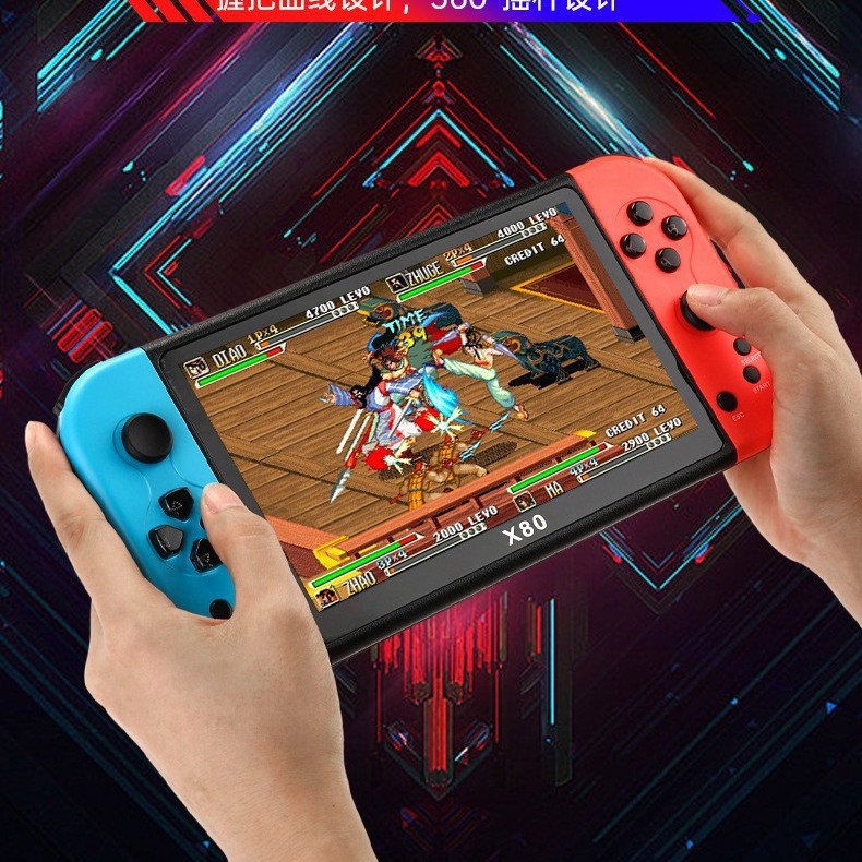Factory Direct Sales X80 Game Console Retro Handheld Game Console 7inch Large Screen Psp Arcade Hd High Definition Handheld Console