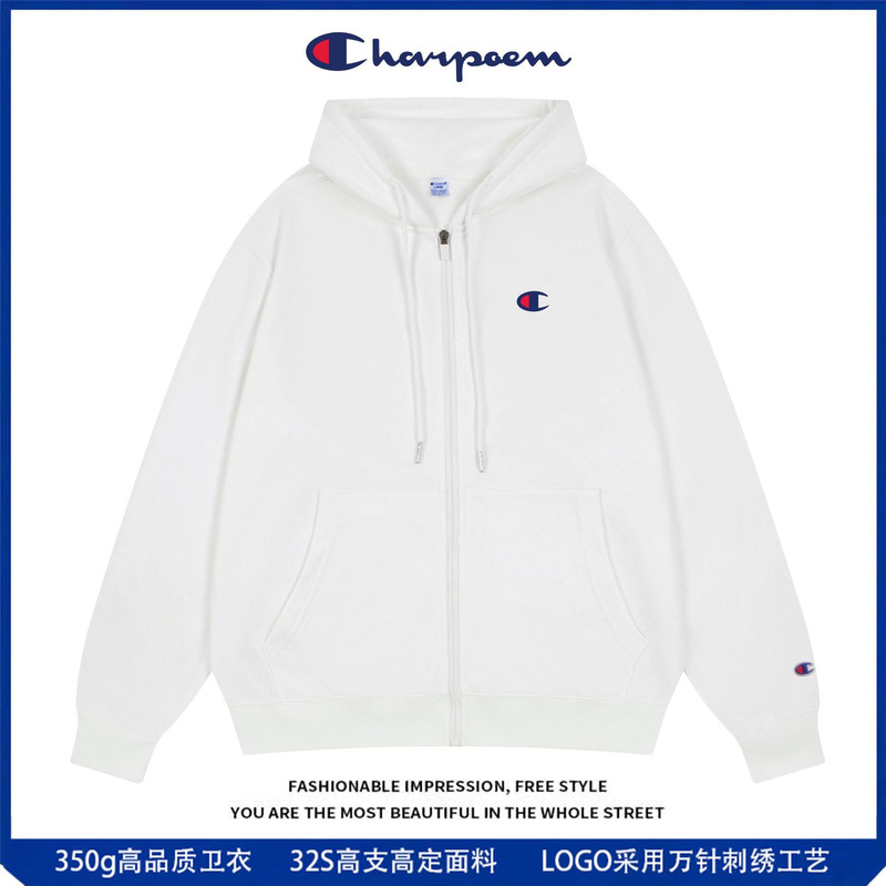 Champion Graffiti 350g Cardigan Sweatshirt Men's 2026 Spring and Autumn New Loose Trendy Brand Hooded Couple Embroidered Jacket Champion Graffiti 350g Cardigan Sweatshirt Men's 2026 Spring and Autumn New Loose Trendy Brand Hooded Couple Embroidered Jacket