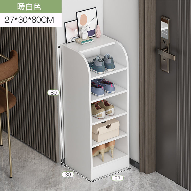 Zapatero puerta simple hogar multi-capa de almacenamiento artefacto ahorro de espacio dormitorio alquiler pequeño a prueba de polvo estrecho gabinete de zapatos