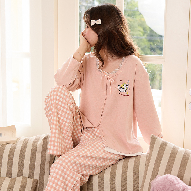 In-stock silk and wool blend pajamas for women, autumn and winter, reversible design, warm, suitable for girls, can be worn as outerwear or loungewear In-stock silk and wool blend pajamas for women, autumn and winter, reversible design, warm, suitable for girls, can be worn as outerwear or loungewear