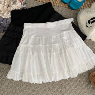 Maternity Wear 2025 Summer New Sweet Bow Skirt Maternity High Waist Belly Support Cake Skirt Mini Skirt