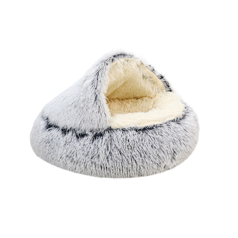 Invierno cálido Shell semi-cerrado gato nido mascota gato cama semi-rodeado perrera perro cama cerrado gato nido