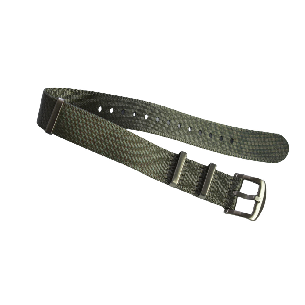 Correa de reloj de nailon NATO al por mayor en stock, correa de reloj de nailon tejida de 20/22 mm compatible con relojes.
