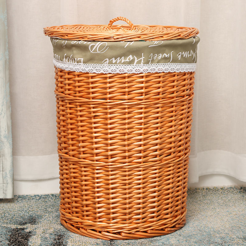 Cesta de almacenamiento de ropa sucia tejida de caña Cesta de ropa sucia Cesta de almacenamiento de ropa sucia