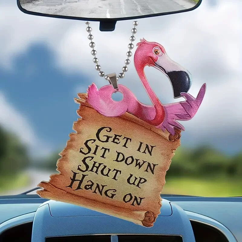 Трансграничный акриловый Лебедь овчины рулон 2D кулон плоский креативный автомобиль подвесной рюкзак брелок декоративный подарок