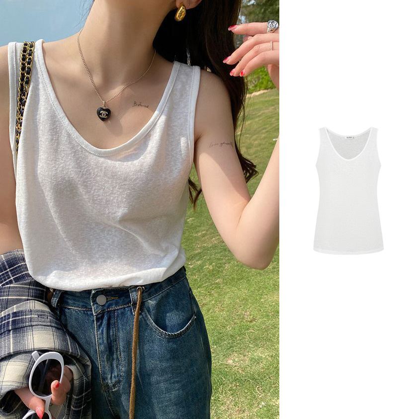 雪纺防晒背心女2025夏季新款宽松薄款防晒无袖打底慵懒风女装上衣