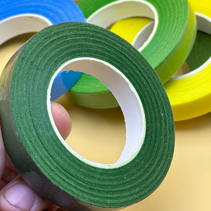 Fuente de fábrica directa verde verde claro floral mano DIY material de papel adhesivo corolla de flores varilla adhesivo adesivo adjunto