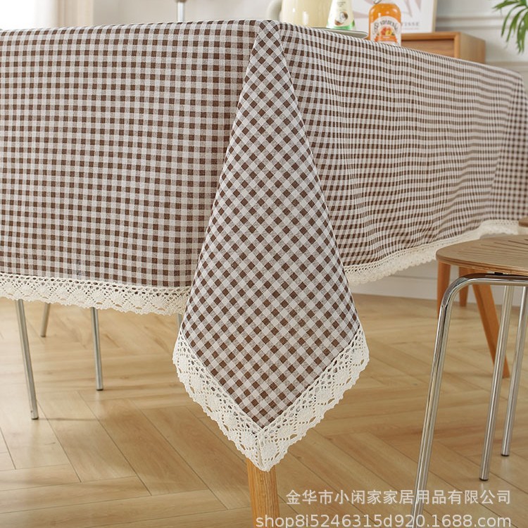 American Plaid Tablecloth, Pastoral Party Tablecloth, Plaid Coffee Table Cloth, Rectangular Tablecloth, Universal Cover, Outdoor Tablecloth