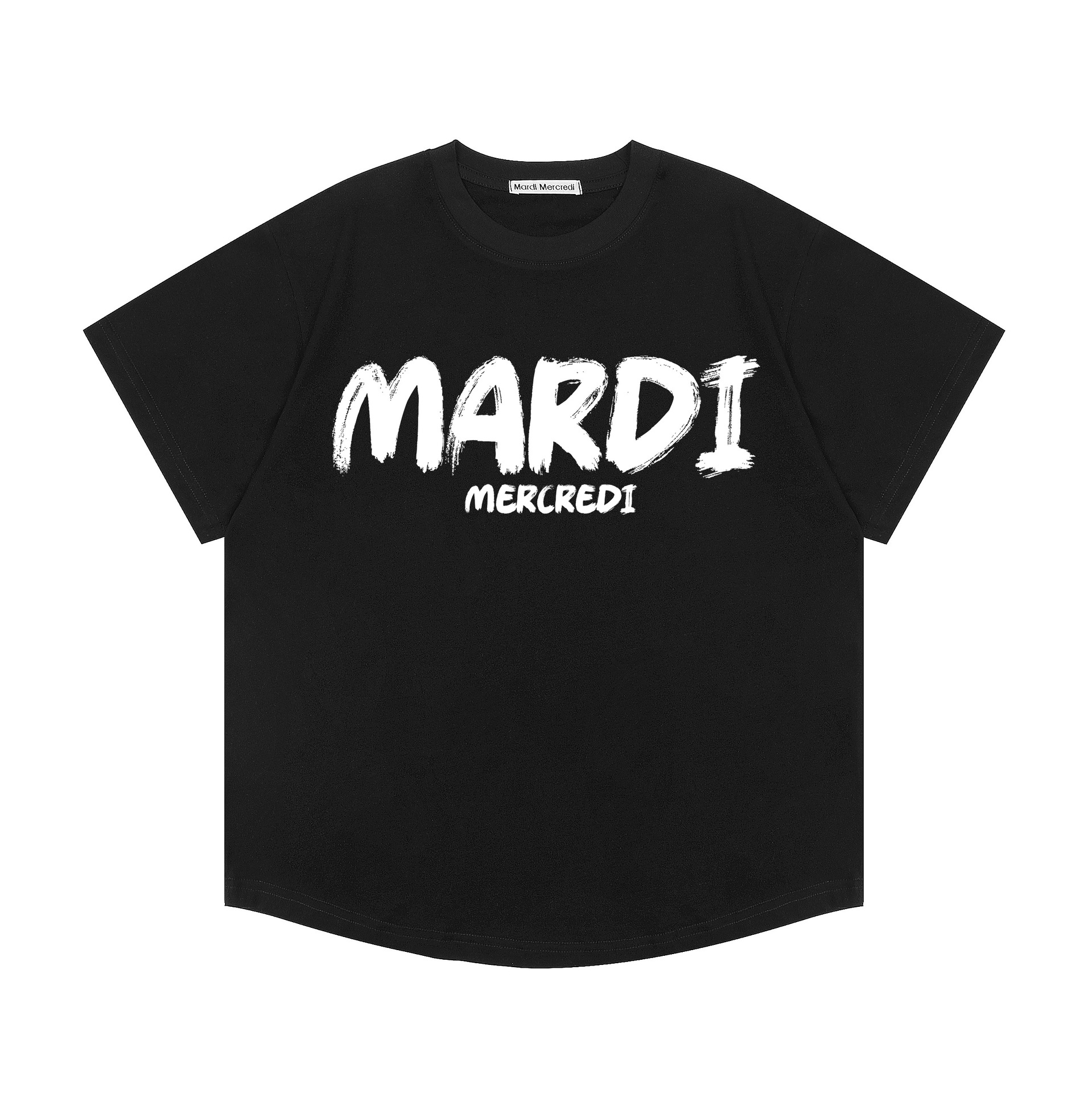 現物韓国潮牌Mardi半袖女性25夏新作デイジープリント丸襟純綿上着tシャツ代発