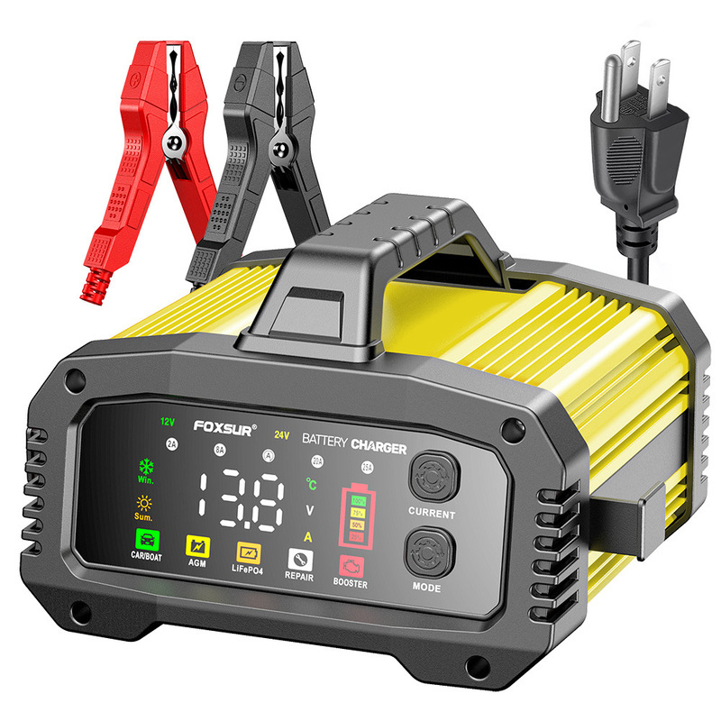 FOXSUR 25A portable 12V24V car auxiliary start portable motorcycle car battery charger