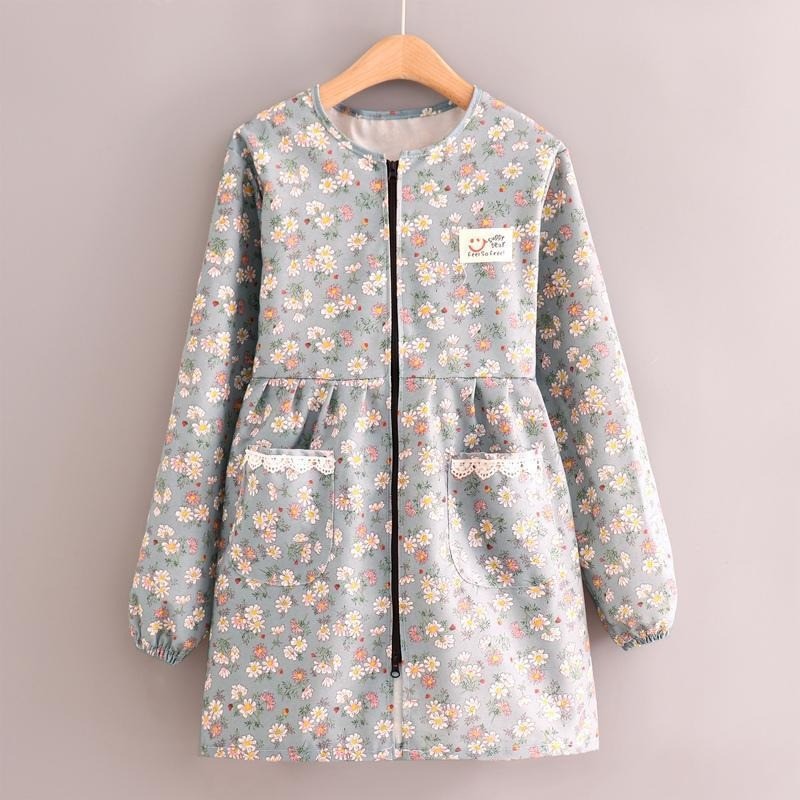 Estilo coreano de moda de doble capa anti-fouling delantal a prueba de aceite cocina cintura princesa mono hogar ropa de trabajo de las mujeres entrega