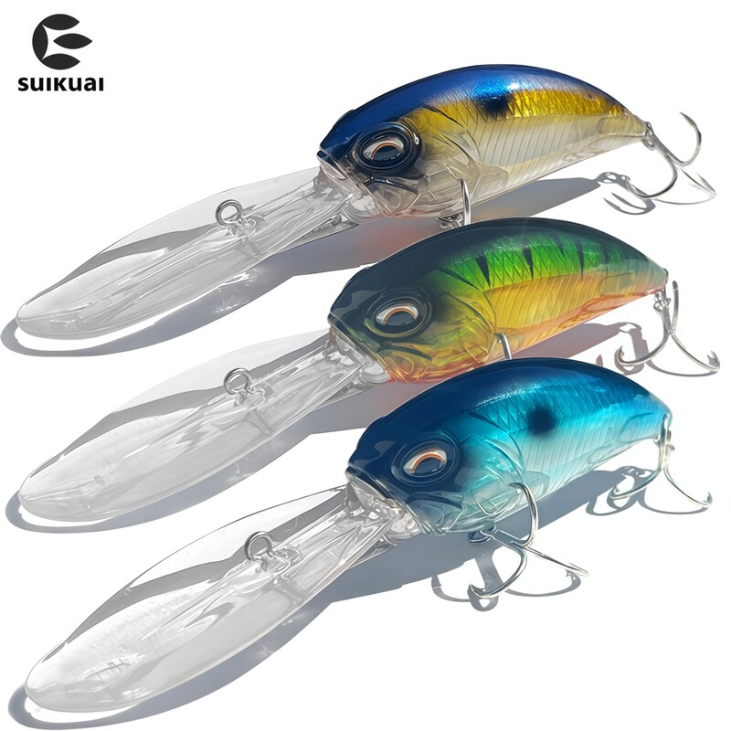 Source Factory Spot 41g Submersible Long Tongue Plate Small Fat Mino Luya Fake Bait Fishing Supplies Cross-Border Fishing Gear