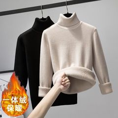 高领毛衣女秋冬季加绒加厚2022新爆款内搭洋气上衣软糯打底针织衫