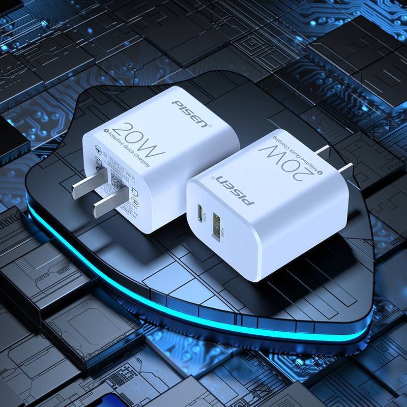 Pinsheng New 20W Head USB+TypeC Port PD Fast Travel Charging Medium sized Mobile Phone Charger Batch_voghion.com