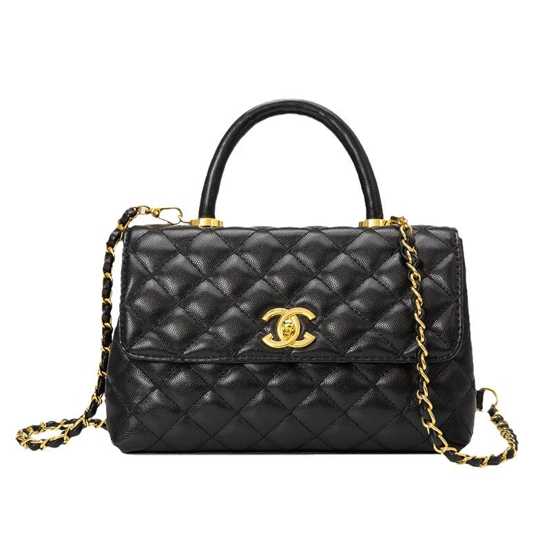 Сумка через плечо одно-ременная из натуральной кожи, стиль Chanel, цепочная сумка