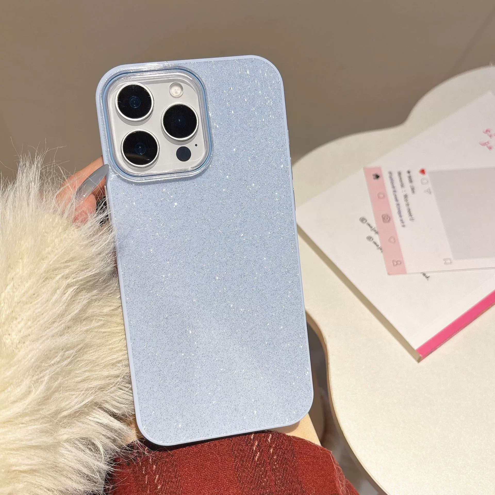 Apple, прозрачная пудра loose, совместимый трендовый чехол для телефона, iPhone16, 16примакс, 14, 13