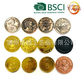 Sedex工厂铁质油压纪念币定制 合金液压浮雕双面币节日庆典纪念章