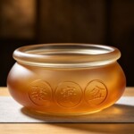 古法臻美琉璃琥珀色招财进宝聚宝盆摆件纳福纳财客厅开业乔迁礼品