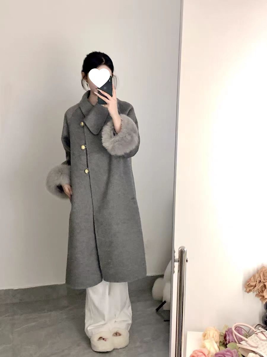 Women's Mid-length Woolen Trench Coat For Autumn And Winter_voghion.com
