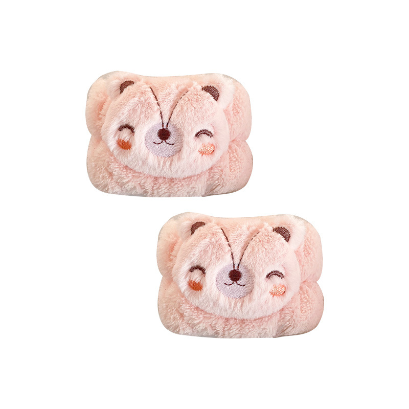 Gato de dibujos animados lavado de cara correa de muñeca chica lavado de manos prevenir brazalete húmedo pulsera absorbente muñeca linda banda de pelo