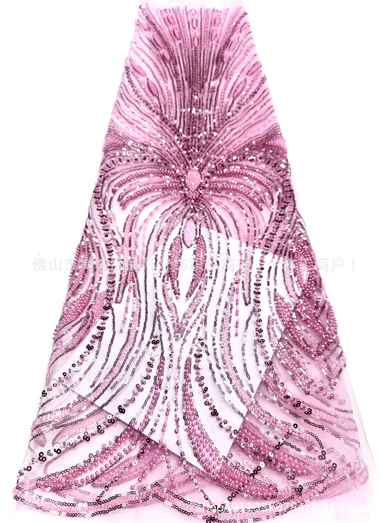 Moda Gaoding Suzhou fabricantes de ropa de moda al por mayor transfronterizos puntos de cuentas de lenteja tela de encaje image 11