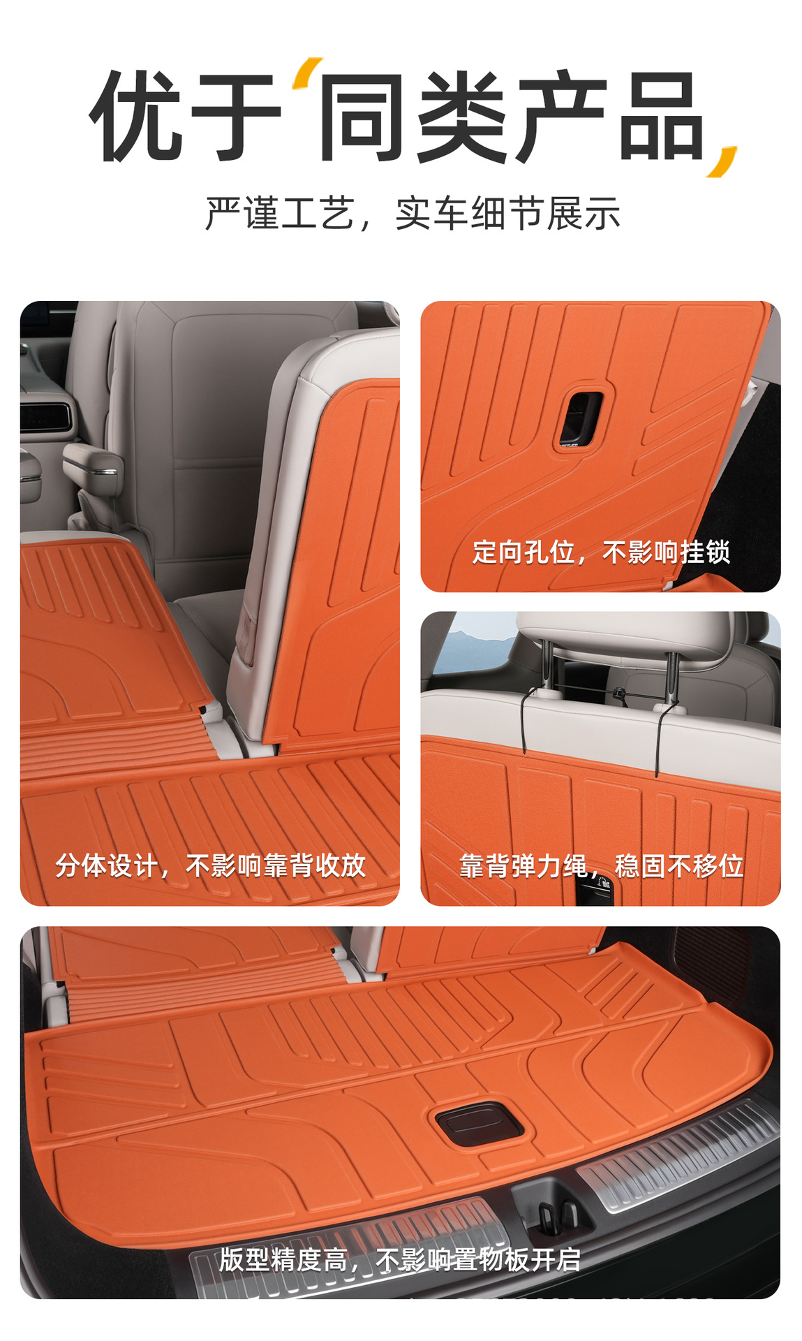Suitable for Leapmotor D19 trunk mat, 26 models, specialized for seven-seater and six-seater vehicles, integrated TPE trunk mat