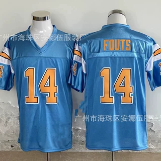 2026跨境批发闪电队橄榄球服刺绣复古球衣55号14号