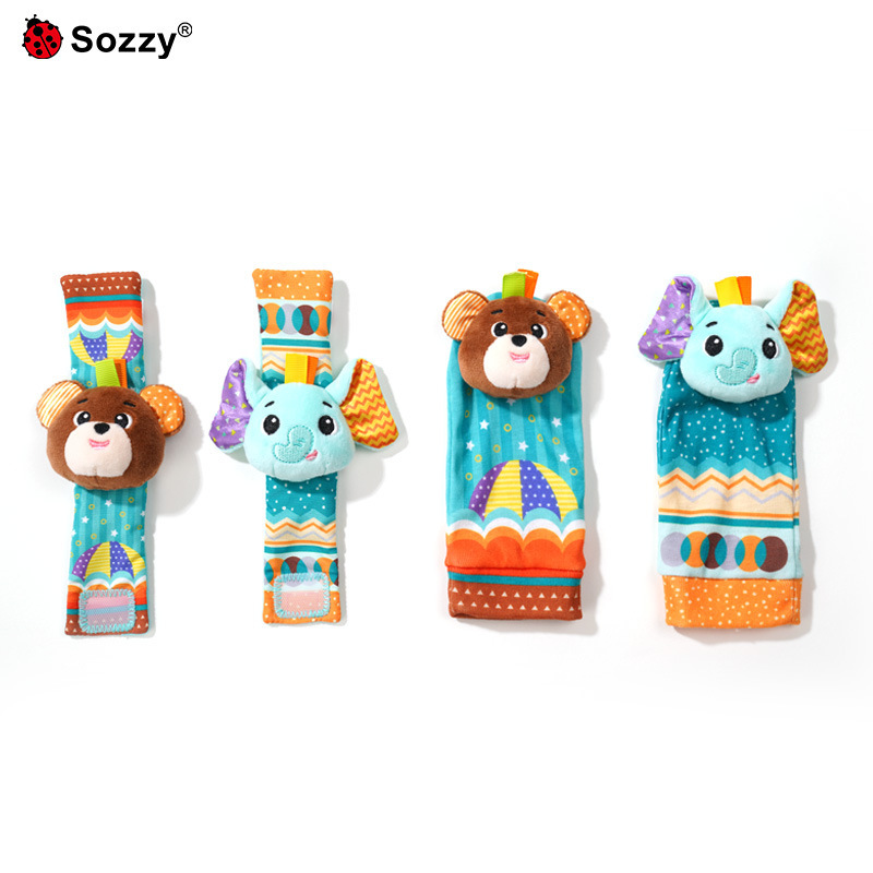 Sozzy bebé campana juguete bebé animal traje muñeca Correa calcetines reloj Correa decoración educación temprana Juguetes